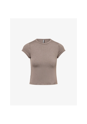 Womens Vuori Halo Baby Cap-Sleeve Stretch-Woven T-Shirt