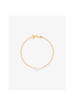 Womens Astrid & Miyu Crystal Scatter 18ct Yellow Gold Plated Sterling-Silver and Cubic Zirconia Bracelet