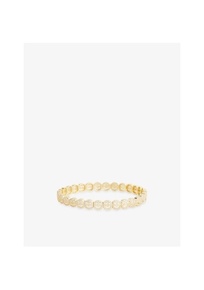 Womens Lisa Gozlan The Mini Pavé Happy Face 18ct Yellow Gold-Plated Brass and Cubic Zirconia Bracelet