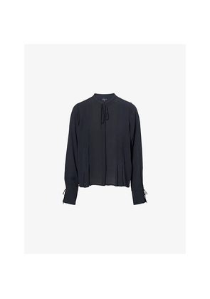 Womens Rag & Bone Arden Pleated Woven Blouse