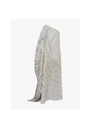 Womens Taller Marmo Cannes One-Sleeve Stretch-Woven Maxi Dress