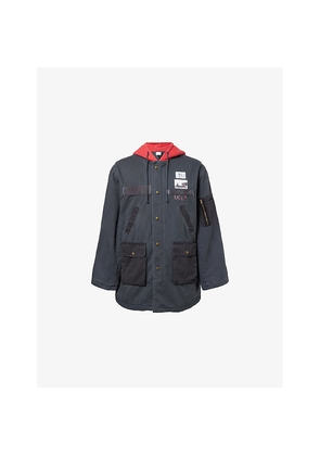 Mens Paly Hollywood Rain Field Hooded Cotton Parka Jacket