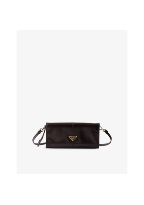 Womens Prada Logo-Embellished Leather Wallet