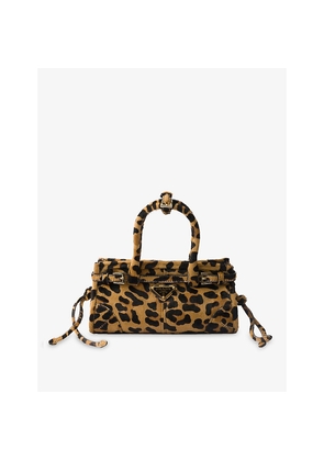 Womens Prada Bonnie Mini Printed Leather Handbag