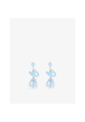 Womens Completedworks The Aftertaste Of A Dream Sterling-Silver and Blue Quartz Drop Earrings