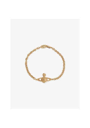 Mens Vivienne Westwood Mini Bas Relief Chain Brass Bracelet