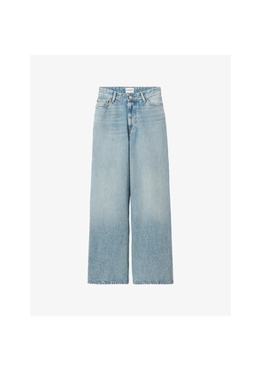 Womens Claudie Pierlot Baggy Wide-Leg Denim Jeans