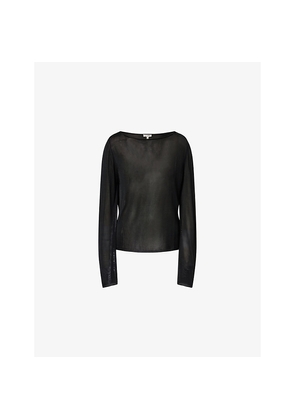 Womens Djerf Avenue Bateau Long-Sleeve Knitted Top