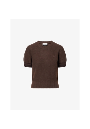 Womens The Couture Club Contrast Stripe Short-Sleeve Knitted Top