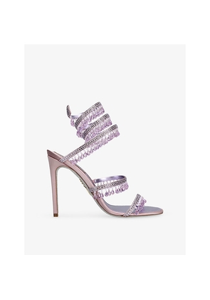 Womens Rene Caovilla Chandelier 105 Satin Heeled Sandals