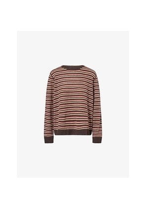 Womens Reformation Boyfriend Stripe-Print Cashmere Jumper