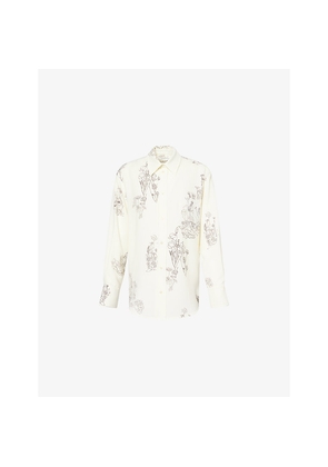 Womens Victoria Beckham Floral Pyjama Stretch-Woven Shirt