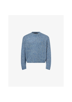 Mens Cole Buxton Flecked Knit Cropped Wool-Blend Jumper