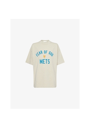 Mens Fear Of God Essentials Fog x Essentials x mlb Mets 90's Fit Crewneck Cotton-Jersey T-Shirt