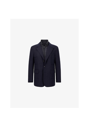 Mens Boggi Milano Removable-Gilet Wool Jacket