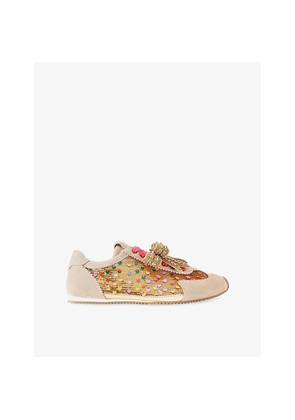 Womens Kurt Geiger London Islington Bow Suede Trainers