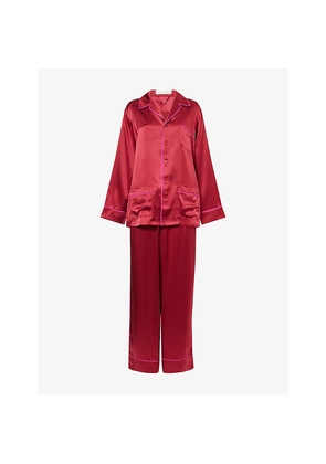 Womens Olivia Von Halle Yves Silk Pyjama Set
