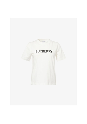 Womens Burberry Brand-Print Short-Sleeves Cotton-Jersey T-Shirt