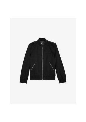 Mens The Kooples Regular-Fit Cotton Teddy Jacket
