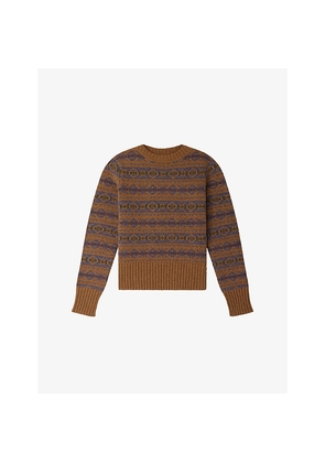 Womens Soeur Gipsy Boat-Neck Merino-Wool Jumper