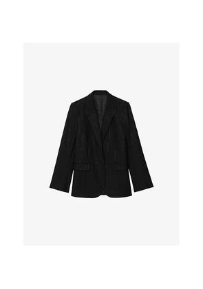 Womens Zadig&Voltaire Valse Single-Breasted Woven Blazer