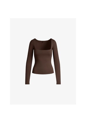 Womens Skims Smooth Layers Square-Neck Modal-Jersey Top