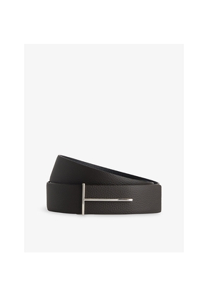 Mens Tom Ford Slim T-Buckle Leather Belt