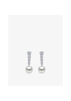 Womens Yoko London South Sea 18ct White-Gold and 1.4ct Diamond Zip Earrings