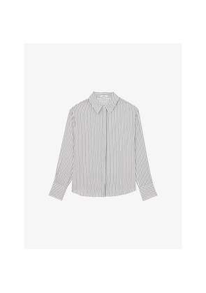 Womens Reiss Annika Striped Woven Blouse