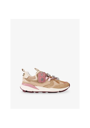 Womens Kurt Geiger London Kurt Runner Suede and Mesh Trainers