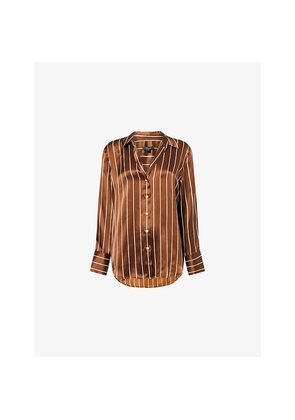 Womens Rails Dorian Striped Silk Shirt