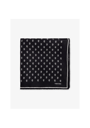 Mens Tom Ford Polka-Dot Silk Pocket Square