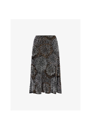Womens Rabanne Embellished High-Waist Woven Midi Skirt