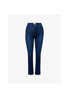 Womens Paige Gemma Tapered-Leg Stretch-Denim Blend Jeans