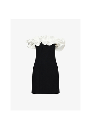 Womens Rotate Birger Christensen Ruffled Sleeveless Woven Mini Dress