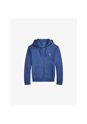 Mens Polo Ralph Lauren Logo-Embroidered Zipped Cotton-Blend Hoodie