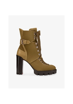 Womens Christian Louboutin New Macademia 100 Suede Boots