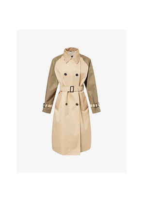 Womens Weekend Max Mara Reversible Belted Cotton-Garbadine Trench Coat