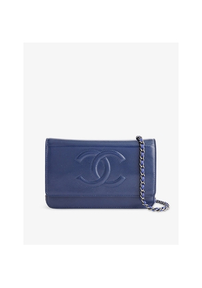 Womens Reselfridges Pre-Loved Chanel CC Patent Caviar Leather Wallet On Chain