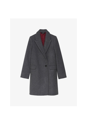 Womens Zadig&Voltaire Miewl Peak-Lapel Wool-Blend Coat