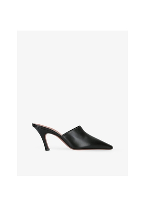 Womens Amina Muaddi Jamie Mule 80 Leather Heels