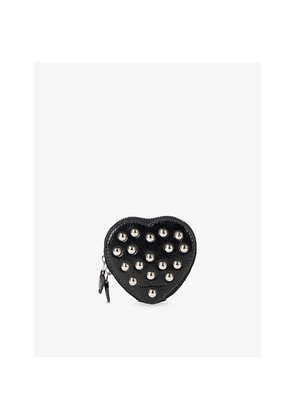 Womens The Kooples Stud-Embellished Leather Coin Purse
