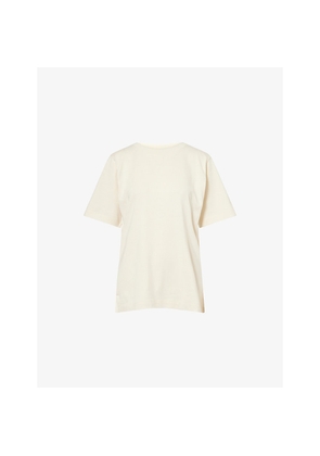 Womens Khaite Allen Relaxed-Fit Silk T-Shirt