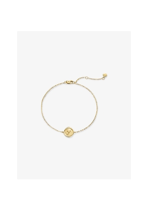 Womens Monica Vinader Mini Initial Y Stamp 14ct Solid-Gold Chain Bracelet