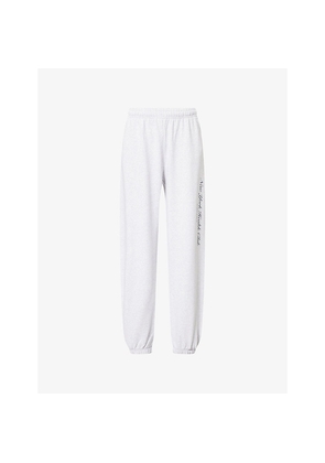 Womens Sporty & Rich Health Club Logo-Print Cotton Jogging Bottoms