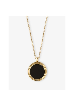 Womens Astley Clarke Stilla 18ct Yellow Gold Vermeil and Onyx Locket Necklace