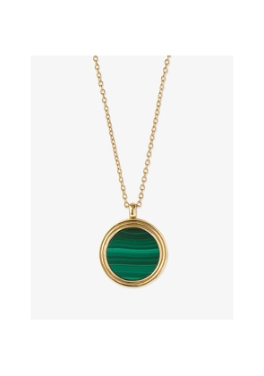 Womens Astley Clarke Stilla 18ct Yellow Gold Vermeil and Malachite Locket Necklace