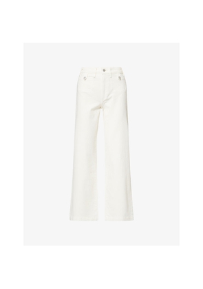 Womens Paige Anessa 31 Wide-Leg Denim Jeans