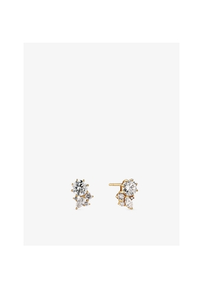 Womens Sif Jakobs Lovere 14ct Yellow-Gold and 0.93ct Lab Grown Diamond Stud Earrings