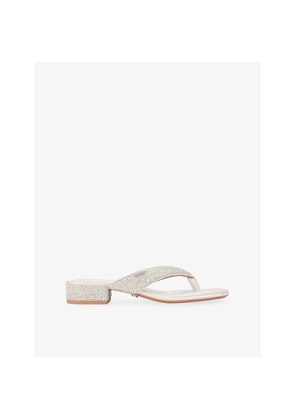 Womens Carvela Portici Embellished Woven Sandals